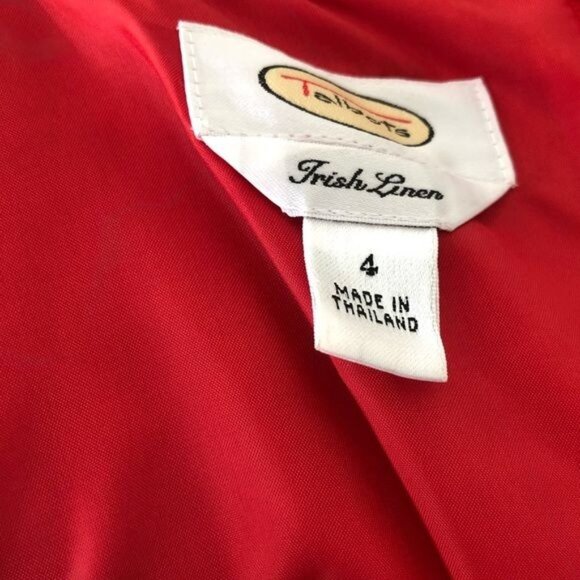 Talbots 100% Irish Linen V-neck Sleeveless Dress | 4 - Picture 10 of 11
